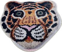Vonios grindų kilimėlis Foutastic Bengal 359CHL4999, ruda sp./balta sp./juoda sp., 100 cm x 100 cm, Ø 100 cm