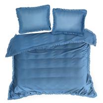 Gultas veļas komplekts D91 Ruffles, zila krās., 70 x 80 cm, 200 x 220 cm, 3 d.