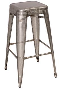 Baro kėdė, sidabro, 31 cm x 31 cm x 76 cm