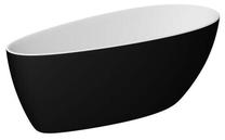 Vonia, laisvai pastatoma Besco Goya A-Line Black&White Matt, 170 cm x 80 cm x 65 cm, ovalas, balta sp./juoda sp.