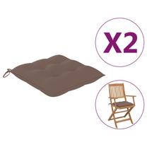 Kėdžių pagalvėlė VLX Fabric 314920, ruda sp., 50 cm x 50 cm, 2 vnt.