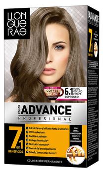 Matu krāsa Llongueras Color Advance, dark blond ash krās., Dark Blond Ash 6.1, 125 ml