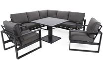 Lauko baldų komplektas Sorrento Comfort Corner, pilkas, 7 vietų