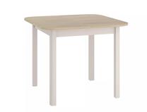 Stalas išskleidžiamas Dante II, baltas/rusva, 90 - 130 cm x 90 cm x 75 cm