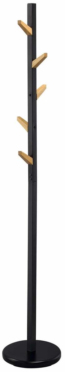 Drabužių kabykla W66, 177 cm, juoda sp./riešuto sp.