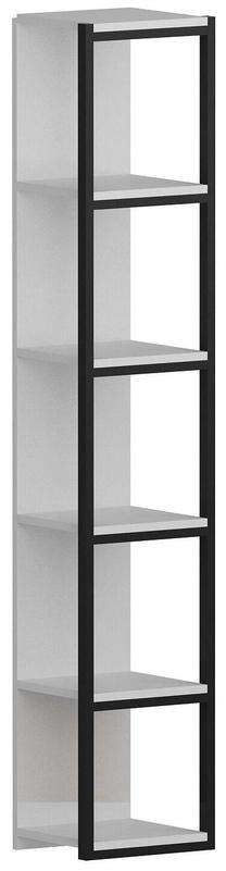 Pastatoma lentyna Kalune Design Texas 875ZNA3611, balta sp./juoda sp., 180 cm x 33.7 cm x 29.5 cm