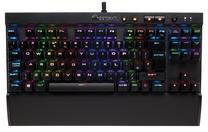 Vadu spēļu tastatūra Corsair K65 LUX RGB Compact Cherry MX Red, EN, melna krās.