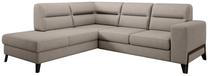 Kampinė sofa Cassara Poco 7, šviesiai ruda sp., kairinė, 237 x 277 cm x 100 cm