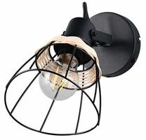 Šviestuvas lubų ir sienų Reality Jerome R86231732, E27, 1 x 10 W, ruda sp./juoda sp. / juoda sp.