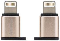 Adapteris Remax, Micro USB/Apple Lightning, aukso sp.