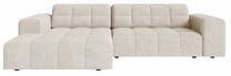 Kampinė sofa Cosmopolitan Design Chicago Bluvel 22, šviesiai smėlinė, dešininė, 167 x 234 cm x 78 cm
