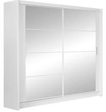 Spinta Stolar Dakota, balta sp., 203 cm x 61 cm x 215 cm, su veidrodžiu