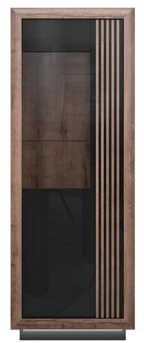 Vitrina Forte Savona SVNV711LB-M270, ruda sp., 73 cm x 42 cm x 197 cm
