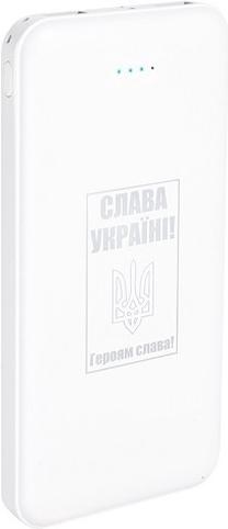 Nešiojamas įkroviklis (Power bank) Power Plant PB930296, 10000 mAh, 10 W, balta sp.