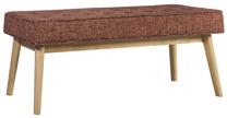 Prieškambario suoliukas Home4you Cassidy 20870, oranžinė sp., 122.5 cm x 42 cm x 47 cm