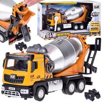 Žaislinis betonvežis GLW Engineering, 1:40, sidabro sp./geltona sp.