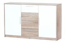 Komoda LTH-0035-00002, ąžuolo sp./balta sp., 90 cm x 145 cm x 38 cm