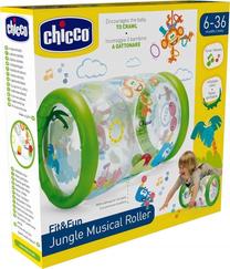 Lavinimo žaislas, muzikinis cilindras Chicco Fit & Fun Jungle, skaidri sp./žalia sp.