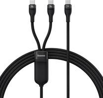 Vads Baseus Flash Series Ⅱ USB Type-C, 2 x USB-C, 1.5 m, melna krās.