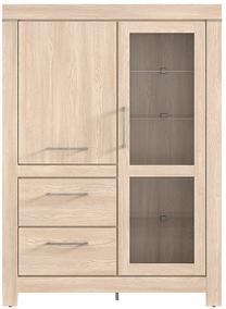 Vitrina Gent, ąžuolo sp., 115 cm x 42 cm x 158.5 cm