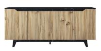 Komoda Kalune Design GD102 - 1877, juoda sp./riešuto sp., 78.6 cm x 180 cm x 45 cm