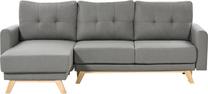 Kampinė sofa - lova Beliani Siro, pilka sp., kairinė, 240 x 142 cm x 95 cm