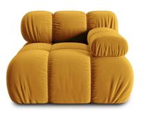 Modulinė sofa Micadoni Home Bellis Velvet, geltona sp., dešininė, 94 x 94 cm x 63 cm
