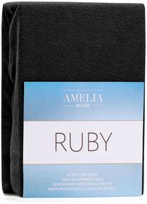Paklodė AmeliaHome Ruby, juoda sp., 220 x 240 cm/200 x 240 cm, su guma