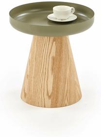 Kavos staliukas Gina, rudas/žalias, 40 cm x 40 cm x 42 cm