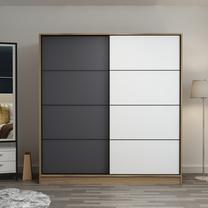 Spinta Kalune Design Kale 7170, balta sp./tamsiai pilka sp., 52 cm x 220 cm x 210 cm