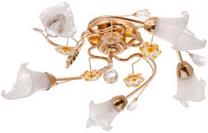 Valgusti rippuv Gold 12980CG/5H, E14, 5 x 40 W, valge v. / kuldne v.