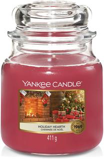 Žvakė, aromatinė Yankee Candle Holiday Hearth, 65 - 75 h, 411 g, raudona sp.