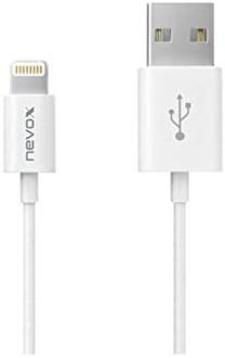 Kabelis Nevox 1406, Lightning/USB Micro Type A, 200 cm, balta sp.