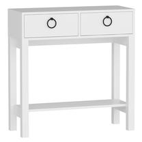 Konsoles galds Kalune Design Valery With Mirror, balta krās., 35.3 cm x 90 cm x 90 cm