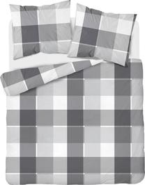 Patalynės užvalkalų komplektas Detexpol Cotton 5109B, balta sp./pilka sp., 70 x 80 cm, 160 x 200 cm
