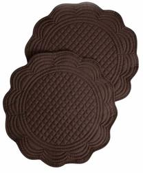 Galda paklājiņš Homla Basic Alven 246233, 38 cm x 38 cm, 2 gab., Brūna krās.