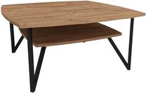 Kavos staliukas Kalune Design Asens 90, ruda sp., 90 cm x 90 cm x 42 cm