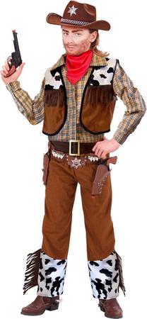 Kostīms bērniem Widmann Cowboy, brūna krās., 128 cm