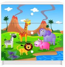 Laste kummut Kocot Kids Babydreams Safari, valge v./mitmevärviline, 41 cm x 80 cm x 80.5 cm