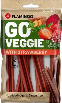 Лакомство для собак Flamingo Go Veggie Strawberry, клубника, 0.078 кг, 6 шт.