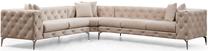 Kampinė sofa Hanah Home Como Ecru, smėlio ruda sp., dešininė, 350 x 270 cm x 73 cm