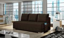 Sofa Atila Sawana 16, Soft 66, tamsiai ruda sp., 92 x 200 cm x 83 cm
