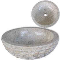 Vonios praustuvas VLX 242673, marmuras, 40 cm x 40 cm x 15 cm, kreminė sp.