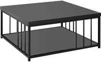 Kavos staliukas Kalune Design Zenn, antracito sp./juoda sp., 90 cm x 90 cm x 40 cm