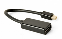 Adapteris Gembird Mini DisplayPort Male to DisplayPort Female Gembird Mini DisplayPort Male to DisplayPort Female Display port male, Display port female, juoda sp.