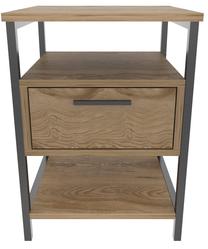 Naktinis staliukas Kalune Design Alba 322RTC1604, ąžuolo sp./juoda sp., 61.8 cm x 45 cm x 45 cm
