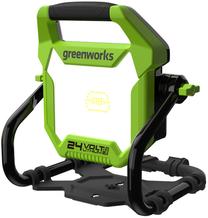 Prožektor ilma liikumisandurita Greenworks G24WL, 2000 lm, IP20, must v./roheline v.