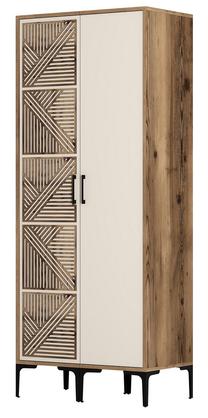 Spinta Kalune Design Kumsal PS, kreminė sp./riešuto sp., 47.5 cm x 80 cm x 201.4 cm