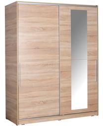 Spinta Kalune Design SWD-716-SS-3, ruda sp., 160 cm x 60 cm x 207 cm, su veidrodžiu