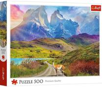 Puzle Trefl Llama in Patagonia, 48 cm x 34 cm, 500 gab.